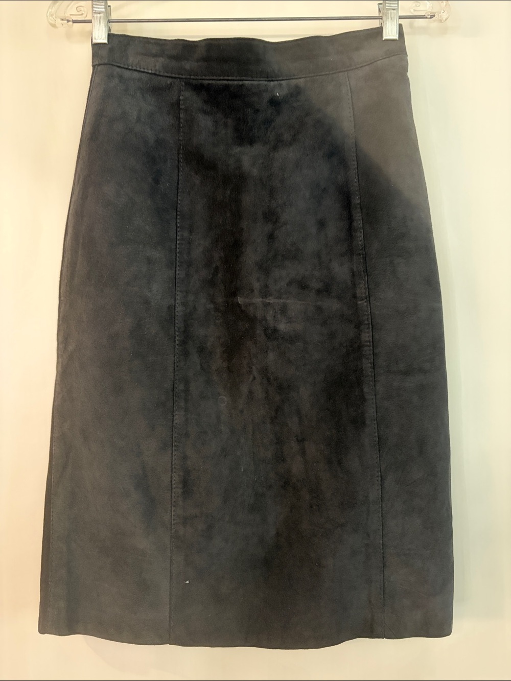 Bretton’s Classic Black Suede Pencil Skirt